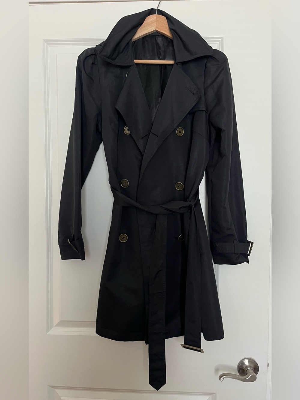 Rachel Toe Classic Black Trench Coat